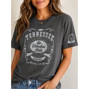 Mason Jar Label Tennessee Volunteer State Unisex Graphic T Shirt XL